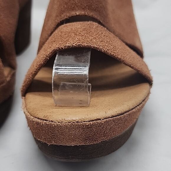 ANTELOPE I41 CUFF SANDALS TAUPE TAN SUEDE OPEN TOE BLOCK HEEL SIZE 41 NWOB - Picture 8 of 16